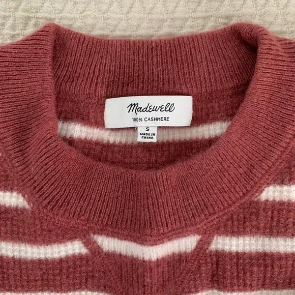 Madewell Cashmere Striped Sweater - Picture 2 of 3